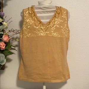 Storybook Knits NWT Lace Beads Knit Tank Top S